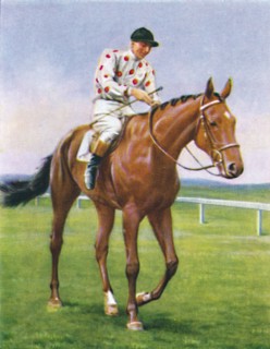 Foxbrough II, Jockey: P. Beasley', 1939. Artist: Unknown.