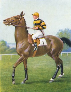 Golden Sovereign, Jockey: T. Weston', 1939. Artist: Unknown.