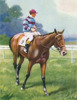 Legend of France, Jockey: A. Richardson', 1939. Artist: Unknown.