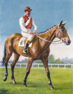 Royal Danieli, Jockey: D. Moore', 1939. Artist: Unknown.