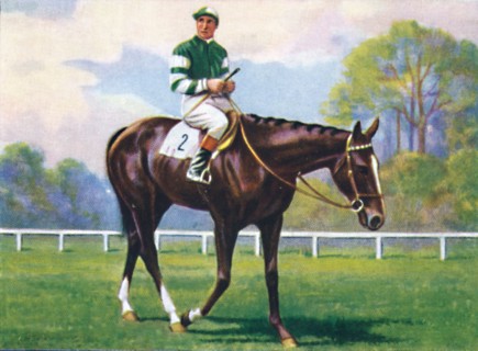 Rockfel, Jockey: H. Wragg', 1939. Artist: Unknown.
