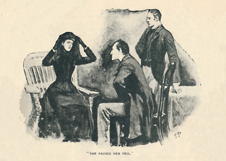 'She Raised Her Veil', 1892. Artist: Sidney E Paget.
