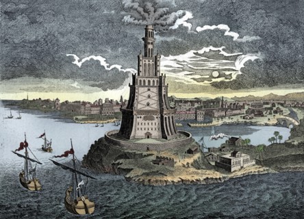 The Pharos of Alexandria, 18th century. Artist: Unknown.