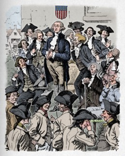 'George Washington trying to tell a lie', c1900. Artist: Edward Tennyson Reed.