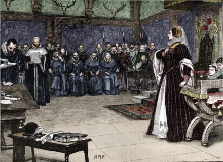 Trial of Mary Queen of Scots in Fotheringhay Castle, 1586 (1905). Artist: Unknown.