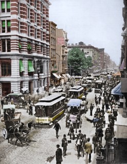 'Broadway, New York', 19th century. Artist: Unknown.