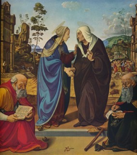 'The Visitation with Saints Nicholas and Anthony Abbot', c1489-1490. Artist: Piero di Cosimo.