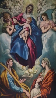 'Madonna and Child with Saint Martina and Saint Agnes', 1597-1599. Artist: El Greco.
