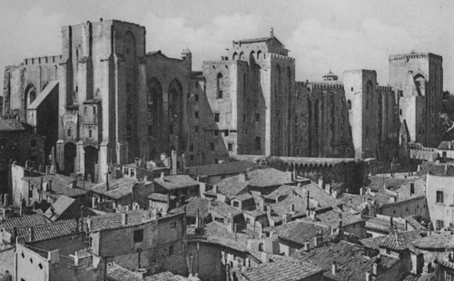 'Avignon - Popes Palace (East Side)', c1925. Artist: Unknown.