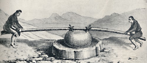 'Trapiche or Mill Used at the Lavaderos or Gold Washings', c1826, (1911). Artist: Unknown.