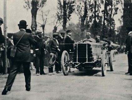 'Jarrott arrives at Bordeaux in the Race of Death', 1937. Artist: Unknown.