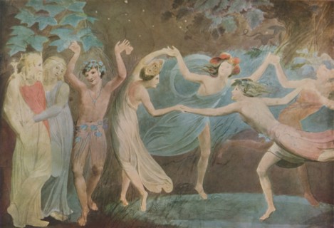 'Oberon, Titania and Puck with Fairies dancing', 1786. Artist: William Blake.