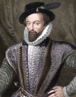 Sir Walter Raleigh, English writer, poet, courtier, adventurer and explorer, (1821). Artist: J Fitler.
