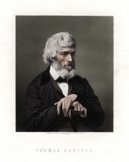 Thomas Carlyle, Scottish essayist, satirist, and historian, mid-late 19th century. Artist: Unknown.