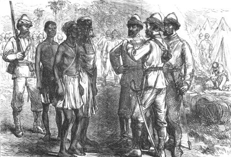 'Reception of King Koffee's Ambassadors in the English Camp', c1880. Artist: Unknown.