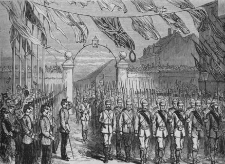 'The Return of the Troops from Ashantee', c1880. Artist: Unknown.