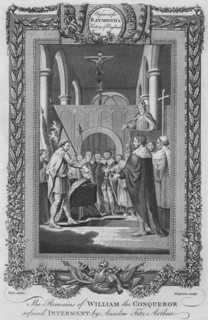'The Remains of William the Conqueror refused Interment by Anselm Fitz Arthur', c1787. Artist: Unknown.