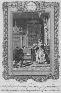 'Ambassadors from the States of Holland imploring Assistance of Queen Elizabeth', c1787. Artist: Unknown.