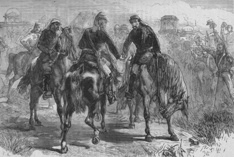 'The Meeting of the Generals', c1880. Artist: C.R..