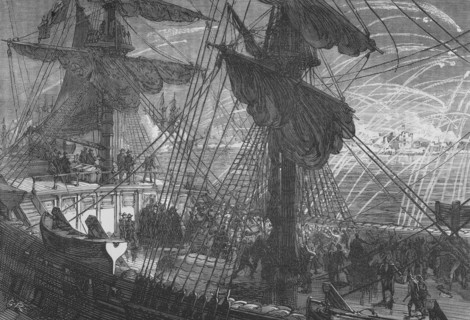 'Bombardment of Flushing', c1880. Artist: Unknown.