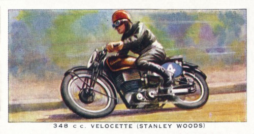 '348 C.C. Velocette (Stanley Woods)', 1938. Artist: Unknown.