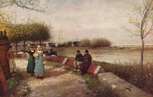 'An Exchange of Greetings', c1900. Artist: George Henry Boughton.