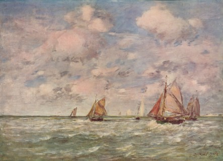 'A Seascape', c1850. Artist: Eugene Louis Boudin.