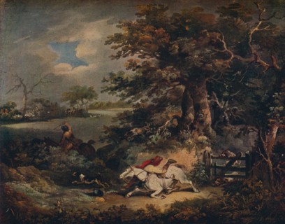 Full Cry - And A Fall', c1790, (1922). Artist: George Morland.