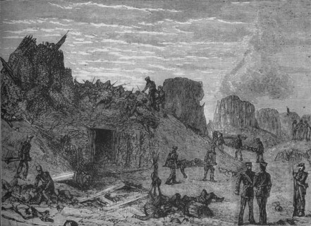 'Interior of the Redan after its Capture', c1880. Artist: Unknown.