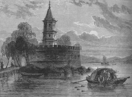 'Fort on the Peiho River', c1880. Artist: Unknown.