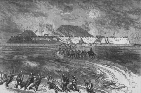 'Storming the Takoo Forts', c1880. Artist: Unknown.