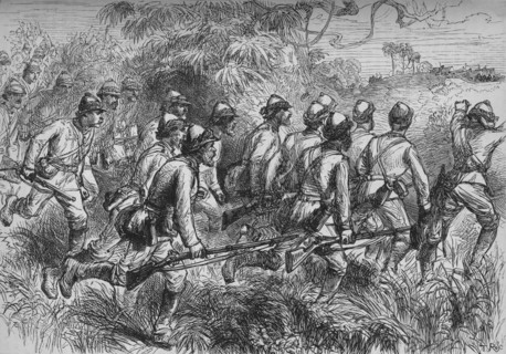 'Advance of Highlanders', c1880. Artist: T.R.
