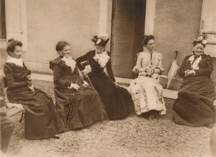 'A group of women talking', 1937. Artist: Unknown.