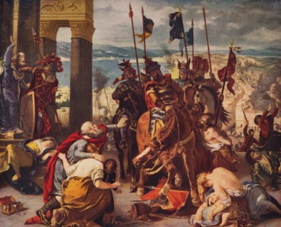 'Entry of Crusaders into Constantinople', 1840, (c1915). Artist: Eugene Delacroix.