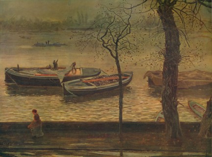 'Battersea Reach', c1870, (c1915). Artist: Cecil Gordon Lawson.