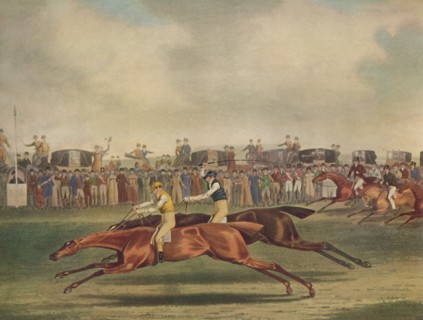 'Sir Joshua Beating Filho Da Puta at Newmarket', c1816, (1929). Artist: Frederick Rosenberg.