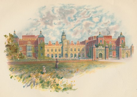 'Hatfield House, Hertfordshire - South Front', c1890. Artist: Charles Wilkinson.