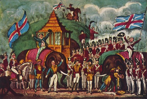 'The Burmese War: 'A Grand Naval and Military Melo-Drama', 1942. Artist: R. Cruikshank.