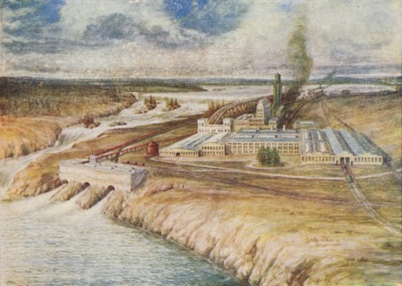 'Paper Mills, Newfoundland', 1924. Artist: Lowther, C.G.