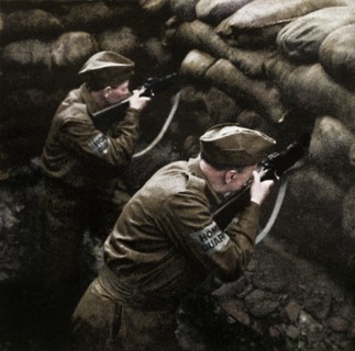 'Covering the road block', 1941. Artist: Cecil Beaton.