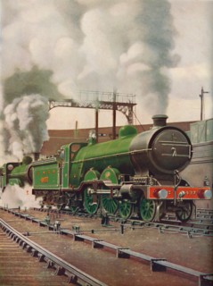 'A Heavy Express Train Leaving King's Cross, L.N.E.B.', 1926. Artist: Unknown.