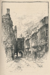 'Northern Gate and Library, from King John's Tower', 1895. Artist: Unknown.