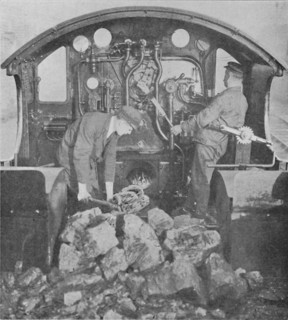 'On the Footplate of a Great Western Express Engine', 1926. Artist: Unknown.
