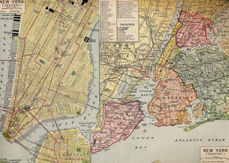 'Business Centre of New York at the Seaward End of Manhattan and environs', c1930s. Artist: Unknown.