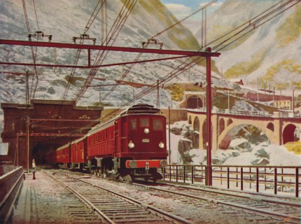'Swiss Express Leaving The Great St. Gotthard Tunnel', 1926. Artist: Unknown.
