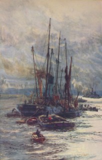 'Unloading Coal into Barges', 1910. Artist: William Lionel Wyllie.