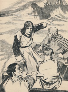 'Prince William Returns To Save His Sister', c1907. Artist: Unknown.