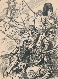 'British Soldiers at the Battle of Waterloo', c1907. Artist: Unknown.
