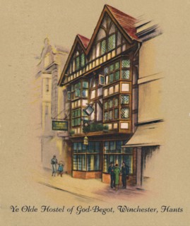 'Ye Olde Hostel of God-Begot, Winchester, Hants', 1939. Artist: Unknown.