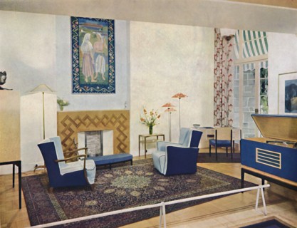 'Exhbition living-room designed by Esmé Gordon, A.R.I.B.A., A.R.I.A.S.', c1945. Artist: Unknown.